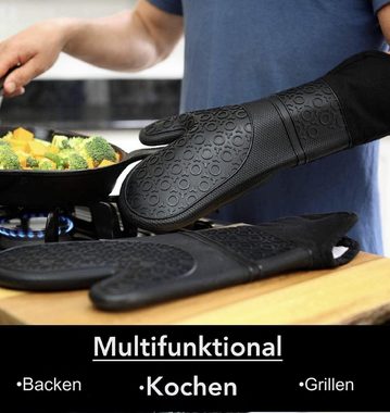 FIDDY Grillhandschuhe Silikon-Ofenhandschuhe – Kochhandschuhe – Backhandschuhe, (2-tlg)