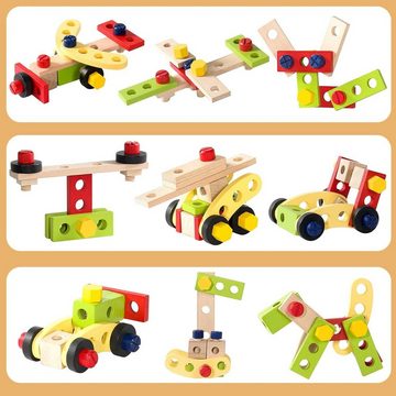 Baby Ja Spielwerkzeugkoffer Werkzeugbox, Werkzeugkasten für Kinder 34 Sets, DIY Cars Toys, 1.2KG