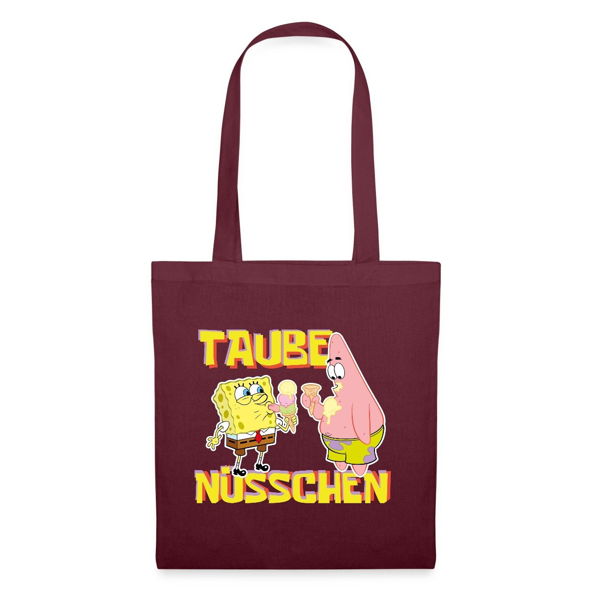 Spreadshirt Henkeltasche SpongeBob Schwammkopf Taube Nüsschen günstig online kaufen