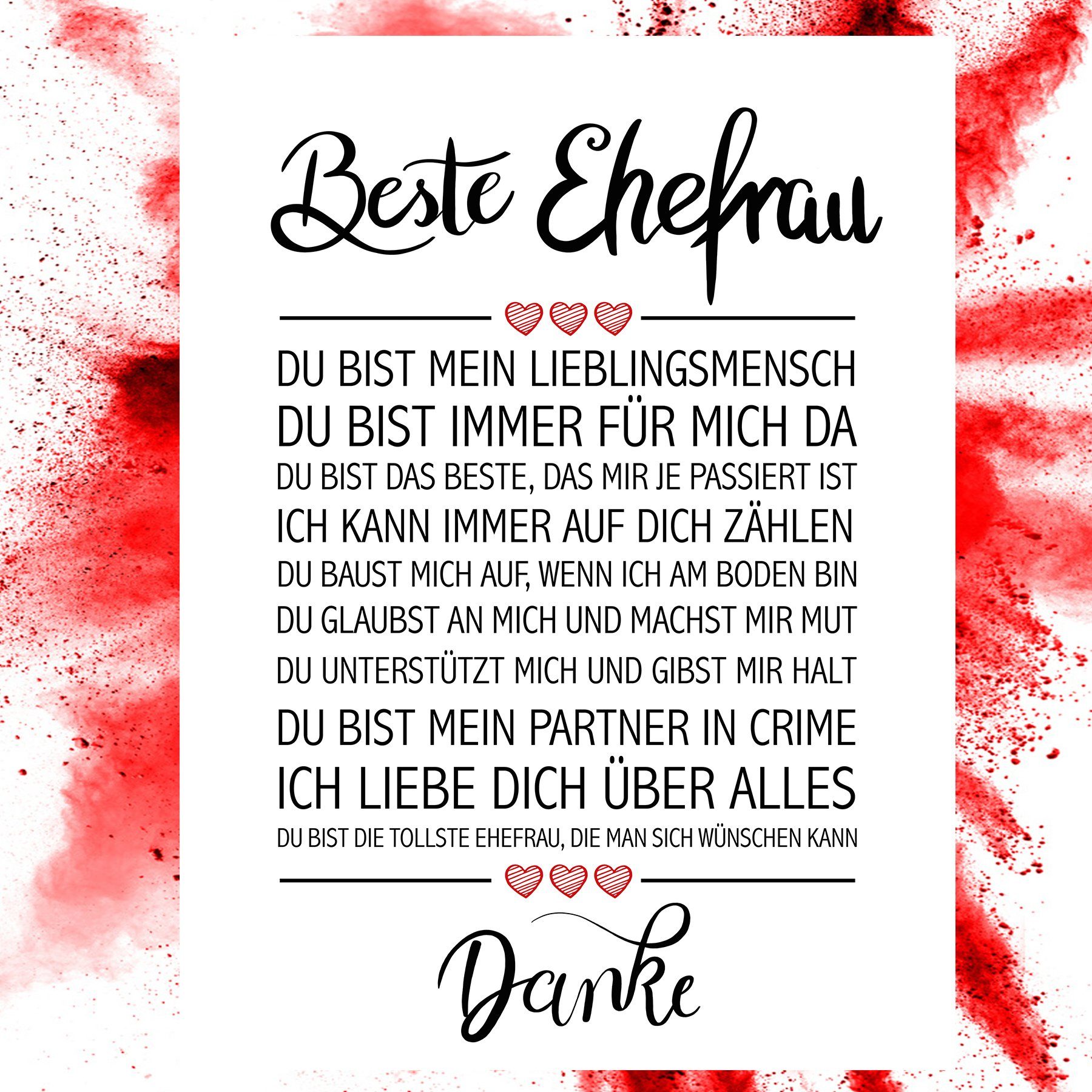 Close Up Kunstdruck Beste Ehefrau Kunstdruck günstig online kaufen