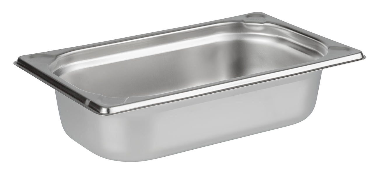 APS Aufbewahrungssystem GN 1/4 Behälter 26,5 x 16,2 cm, Edelstahl, (1-tlg), Gastronorm-Behälter, zum Anrichten und Lagern von Speisen