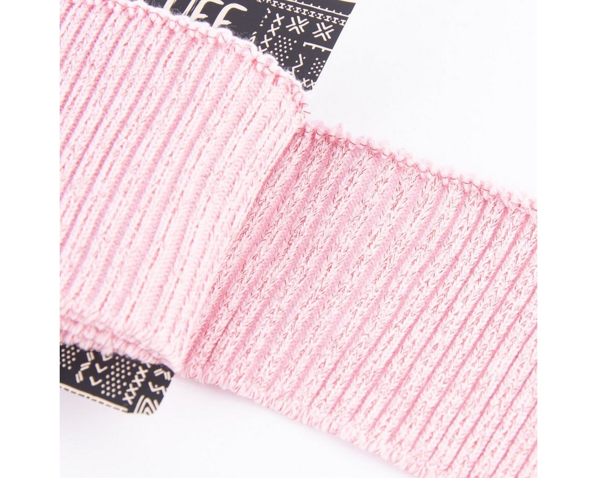 Thumbnail - SCHÖNER LEBEN. Stoff Cuff Bündchen Fertigbündchen Grobstrick Glitzer uni rosa pink 7x110c