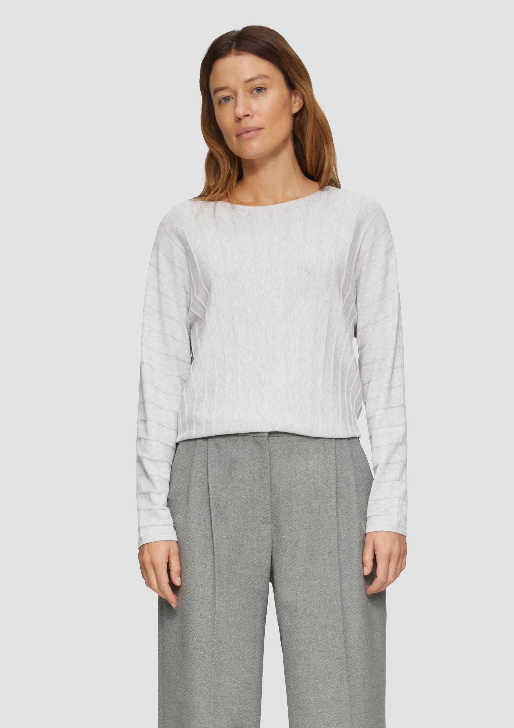 s.Oliver Longpullover Strickpullover Strickpullover mit Fledermausarm und S günstig online kaufen