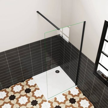 duschspa Duschwand 195cm 6mm ESG Glaswand Walk in Dusche Duschtrennwand Seitenwand, Einscheibensicherheitsglas, Sicherheitsglas, (Set), Glas, Nano Glas