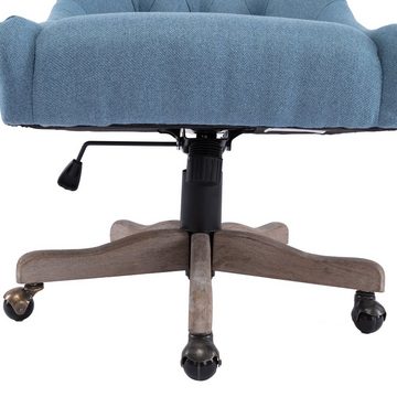 BlingBin Drehstuhl Bürostuhl Samt Schreibtischstuhl Home Office Stuhl (1er Set, 1 St), 360° Rollen Drehstuhl Höhenverstellbar, 115 kg Belastbar