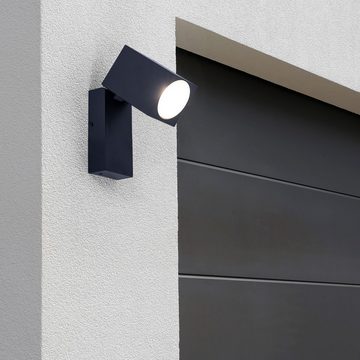 etc-shop Außen-Wandleuchte, Leuchtmittel nicht inklusive, 2er Set Außen Wand Strahler Veranda Fassaden Beleuchtung