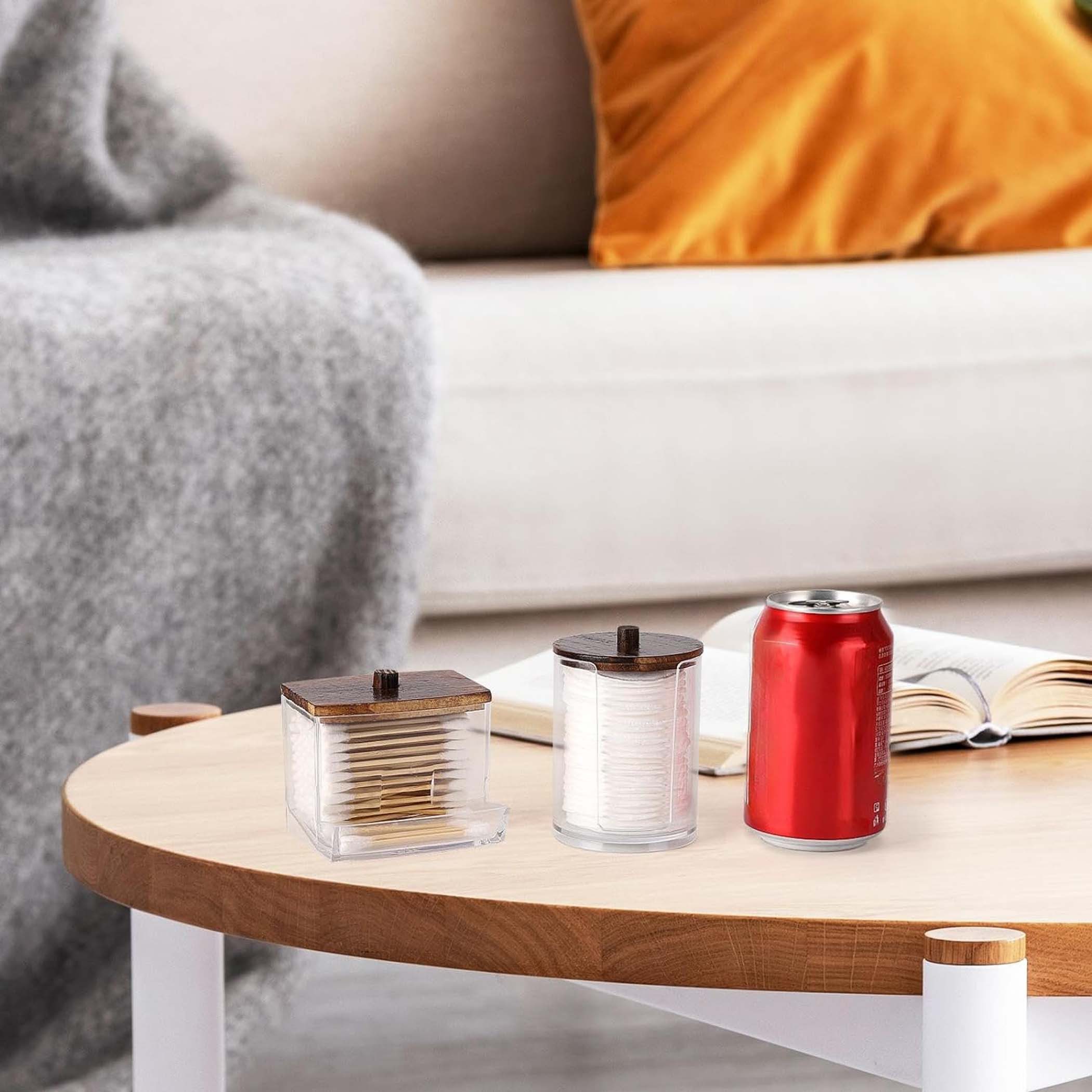 Auledio Wattestäbchenspender 3x Aufbewahrung für Wattestäbchen stapelbar,Badezimmer Organizer – Bild 5 von 5