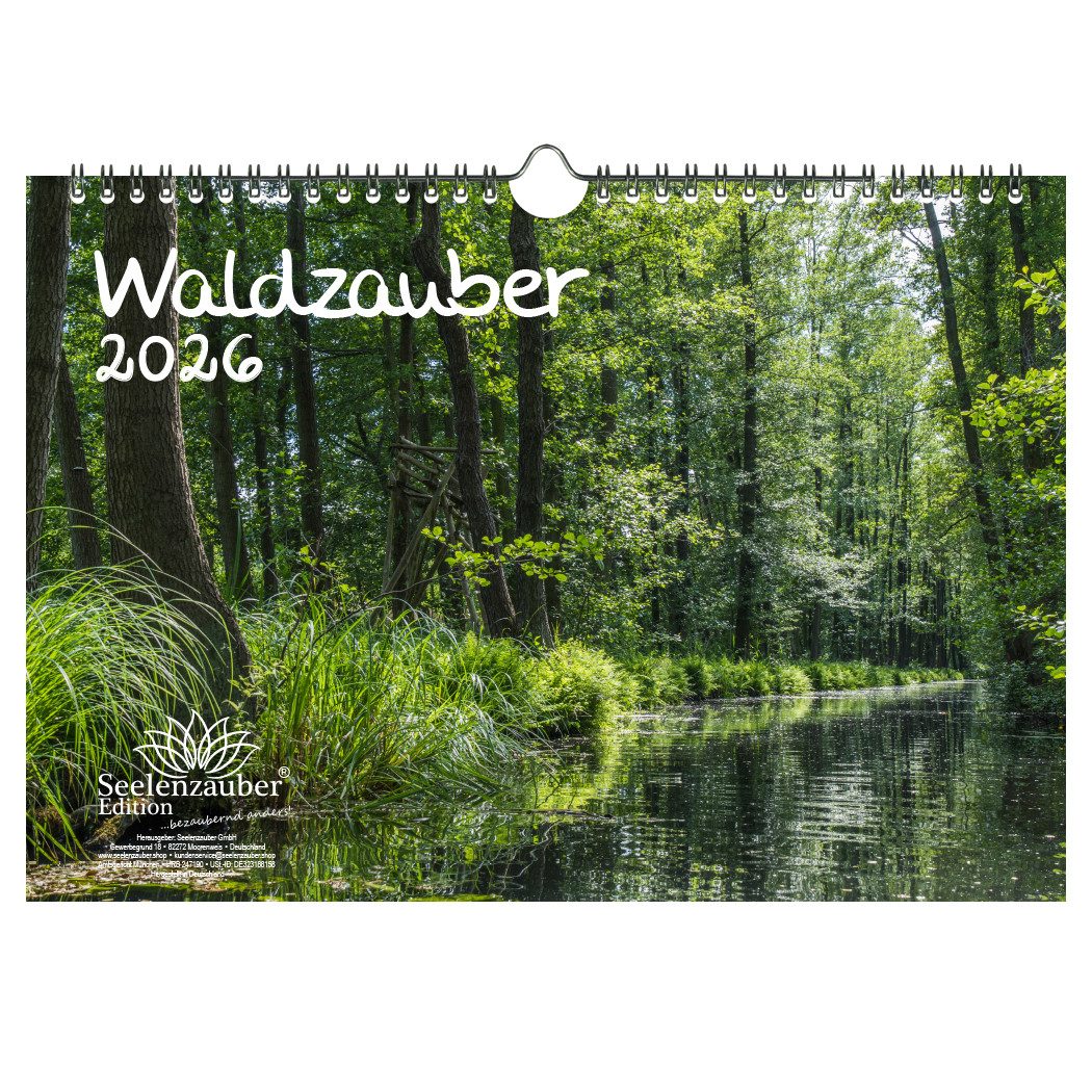 Seelenzauber Wandkalender Waldzauber DIN A4 Календари für 2026 Baum Bäume Wald Natur