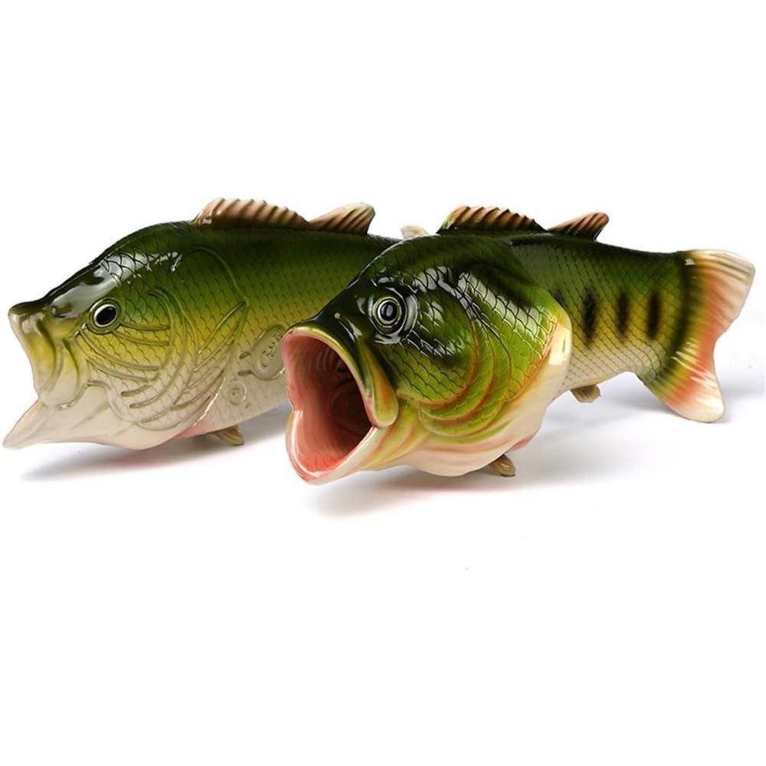 LuxusKollektion Hausschuhe Fisch Strand Simulation Stil 44 45 EU Grün Hausschuh – Bild 4 von 5