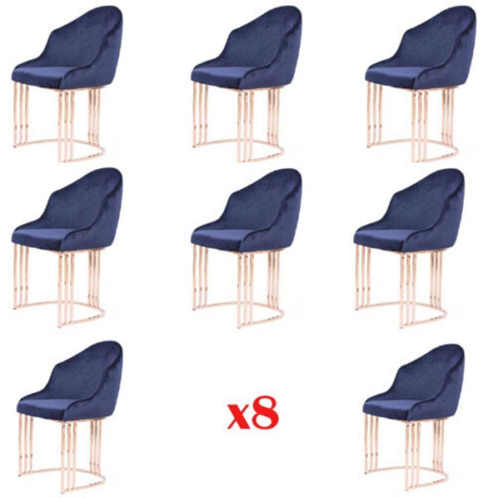 JVmoebel Garnitur Sitz Lounge Polster Design Set 8x Loungesessel, Stühle Küche Stuhl Sessel