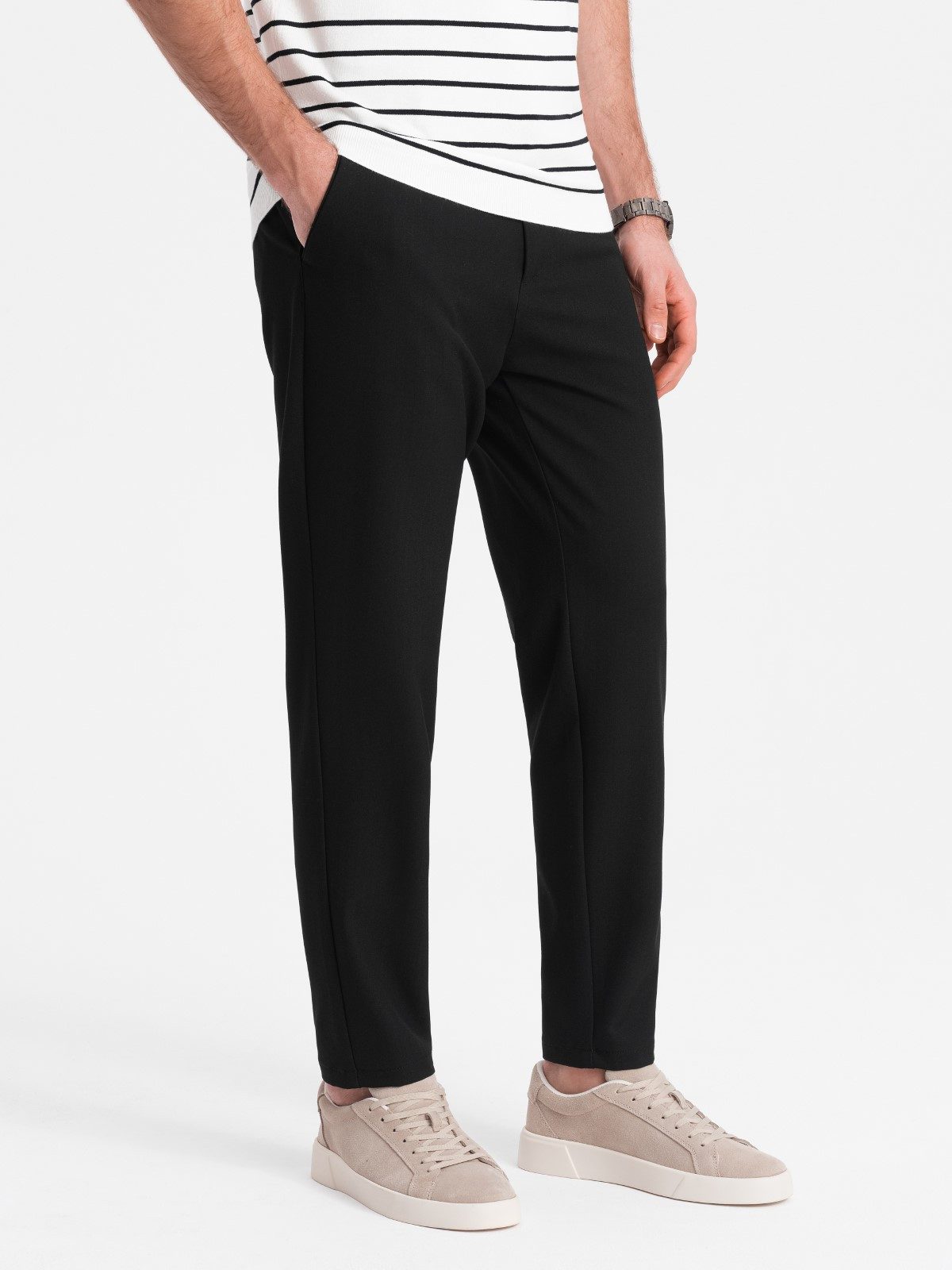 OMBRE Chinohose Herren-Chinohose mit elastischem Bund günstig online kaufen