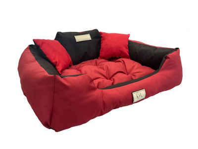 KomfortHome Tierbett Tierbett Hunde- und Katzenbett Waschbar, Wasserdicht, 2x Kopfkissen