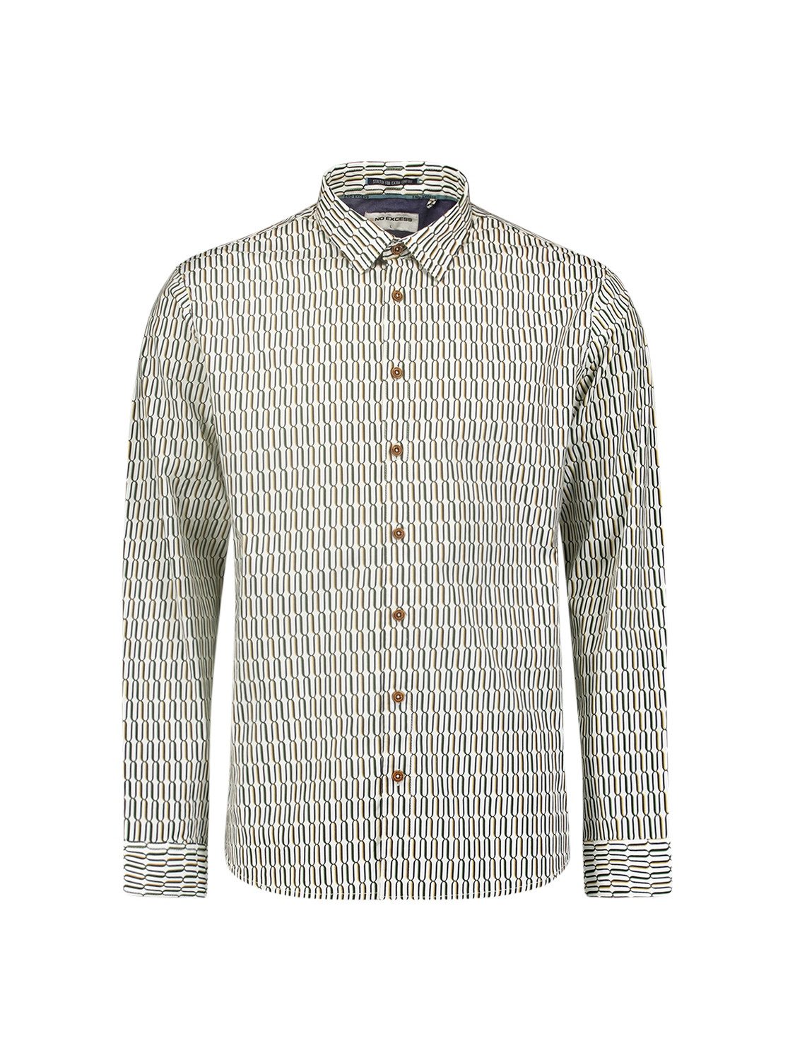 NO EXCESS Langarmhemd mit Muster
