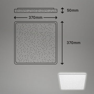 Briloner Leuchten LED Deckenleuchte 3749-414, LED fest verbaut, Neutralweiß, Sternenhimmel, mit Backlighteffekt, chrom-matt, 37 cm