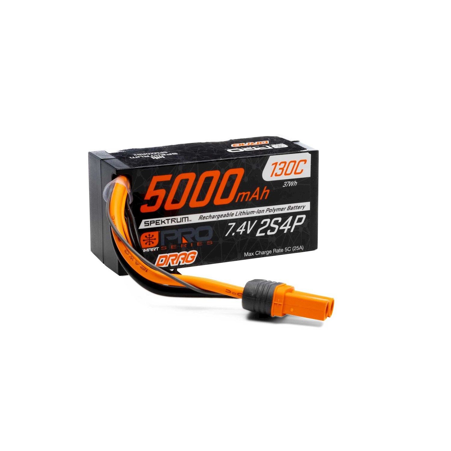 Spektrum Spektrum Lipo Akku 7,4V 5000mAh 2S4P Smart Pro Drag 130C IC5 RC-Fernsteuerung