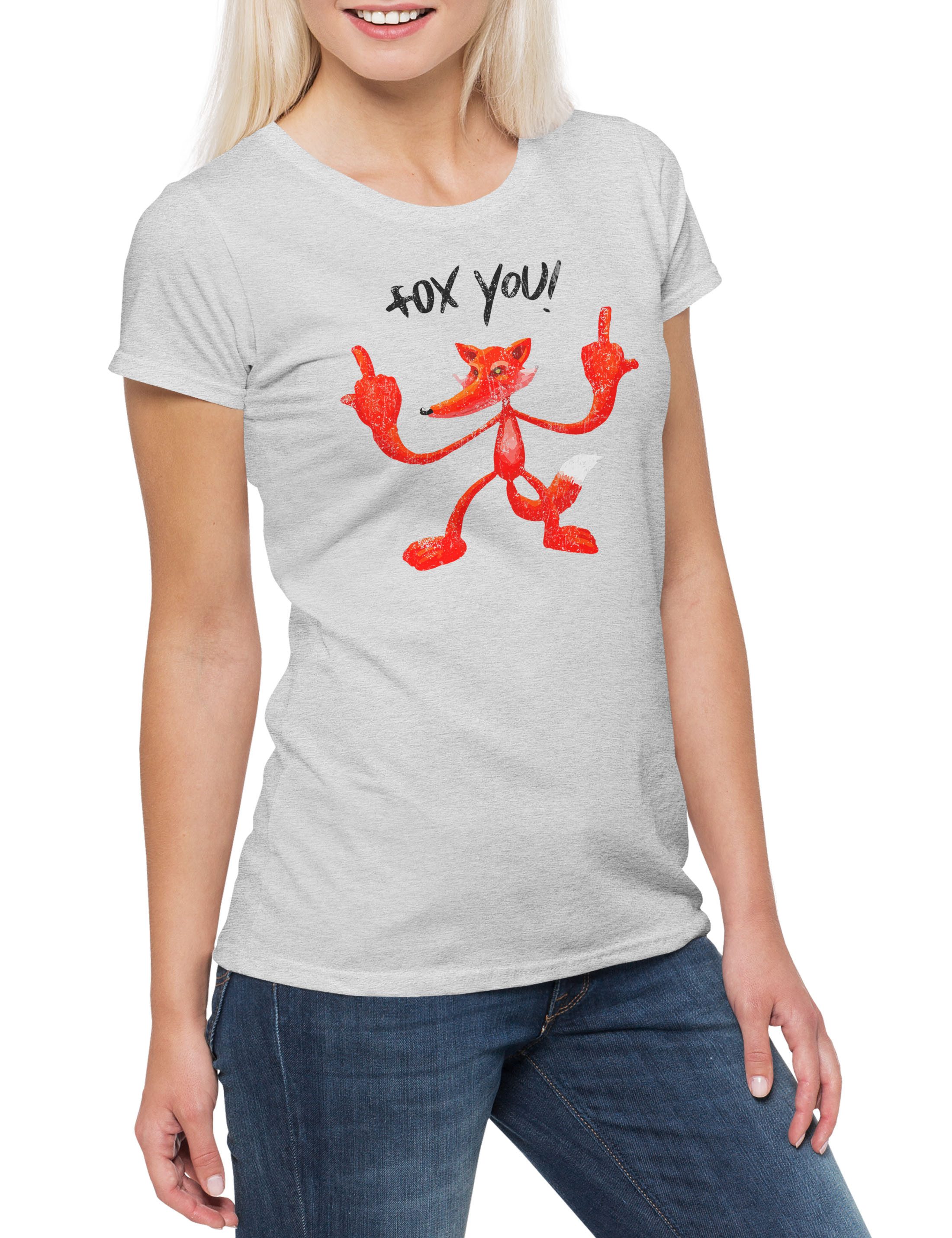 Print-Shirt Fox You Damen T-Shirt Fuchs Fox Geek Nerd FCK Games Games Gaming