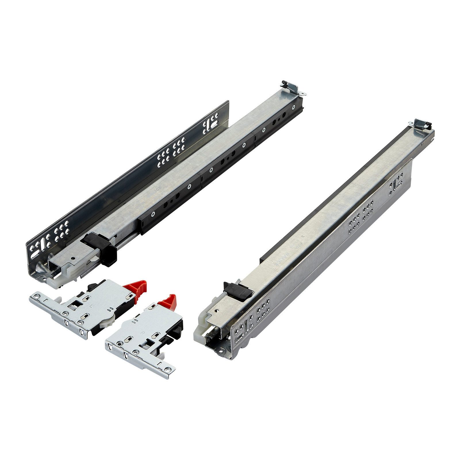 Salice Auszug Vollauszug mit 3D Verstellung belastbar bis 70 kg (1 St), PROGRESSA+ PUSH L. 600mm mit Push-Open für grifflose Fronten