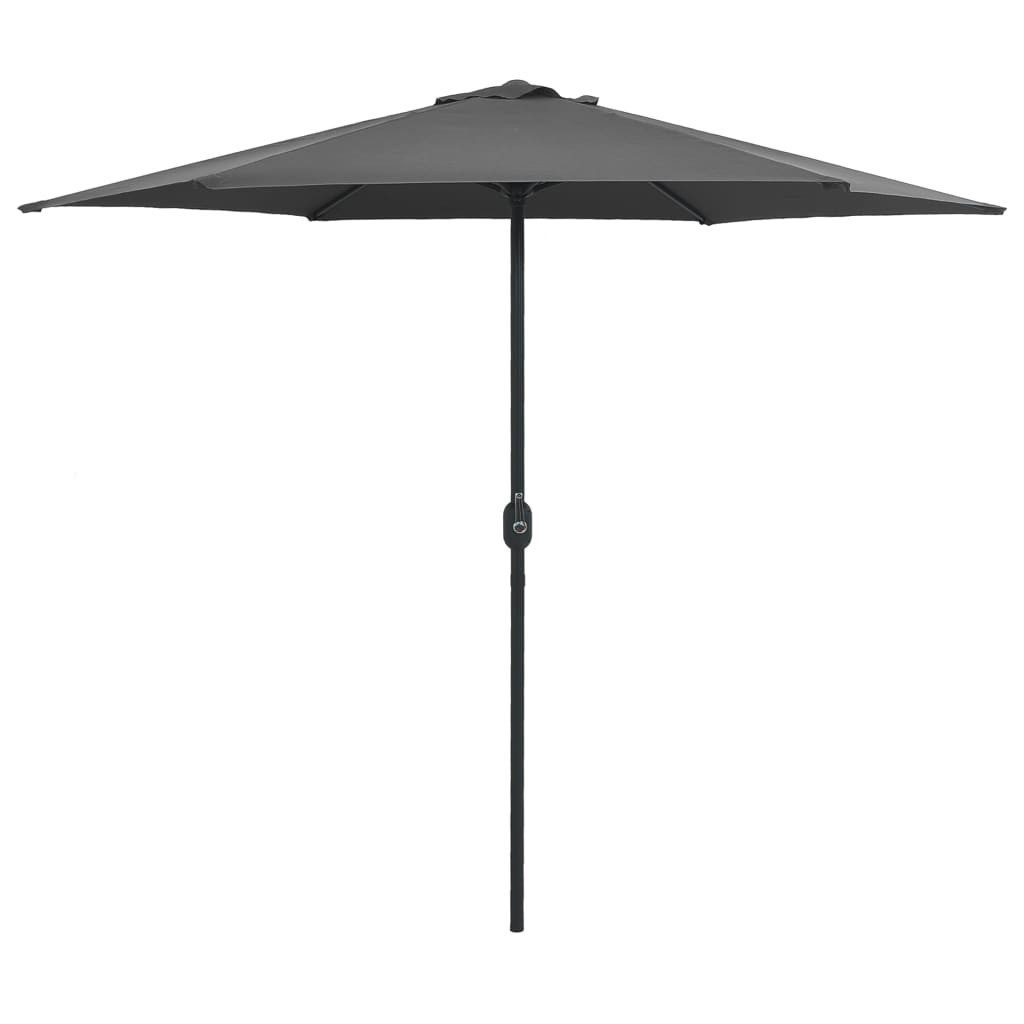 vidaXL Sonnenschirm Sonnenschirm mit Aluminium-Mast 270x246 cm Anthrazit
