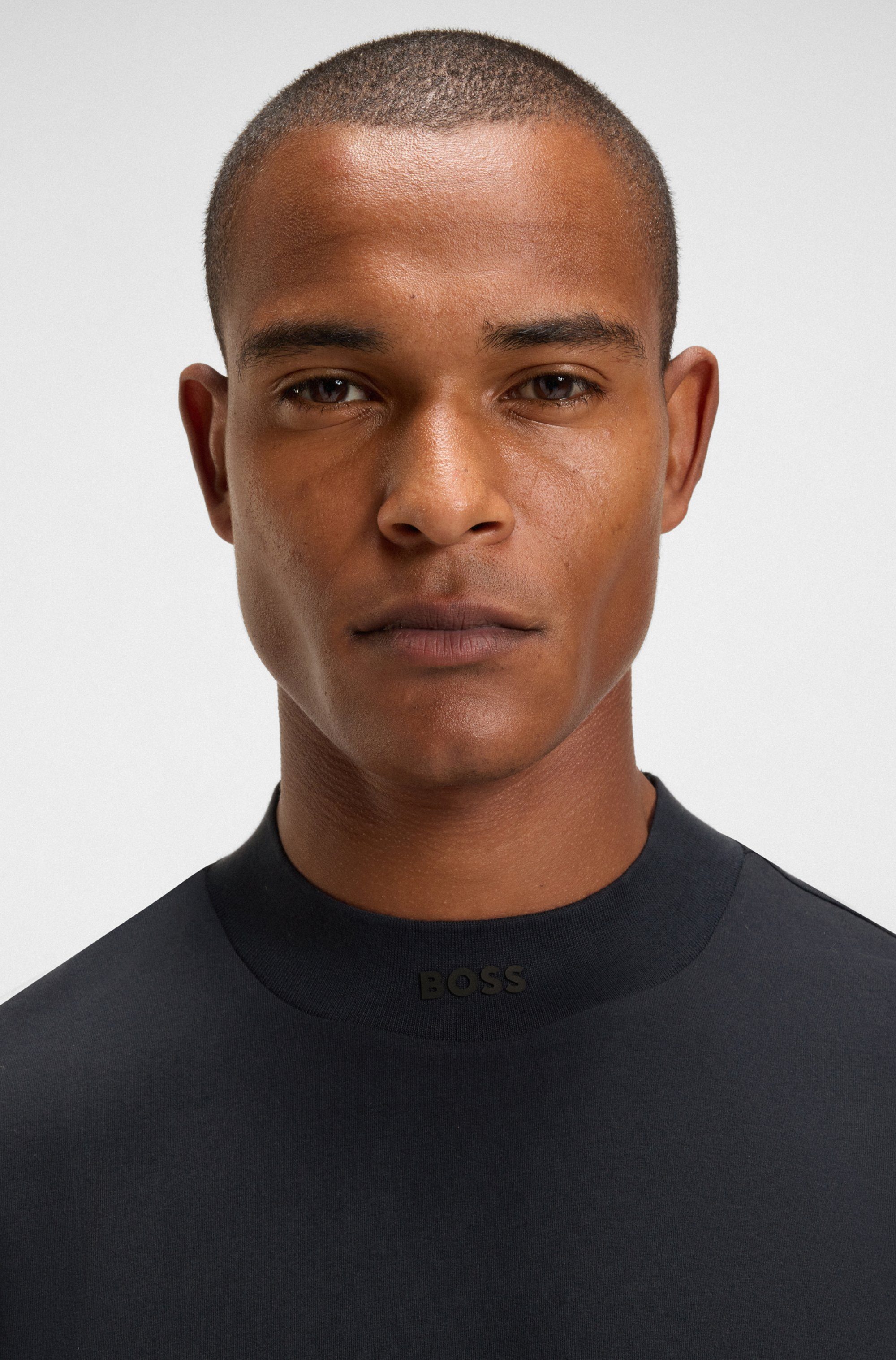 BOSS GREEN T-Shirt Tee Collar Zone mit Logo am Ausschnitt günstig online kaufen
