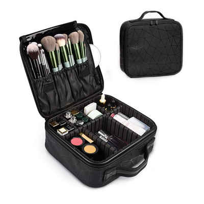 CALIYO Kosmetik-Koffer Kosmetiktasche Portable Reise Make Up Tasche,Makeup Organizer Tasche, Kosmetische Box Wasserdicht Schminktasche Train Case Diamantformmuster