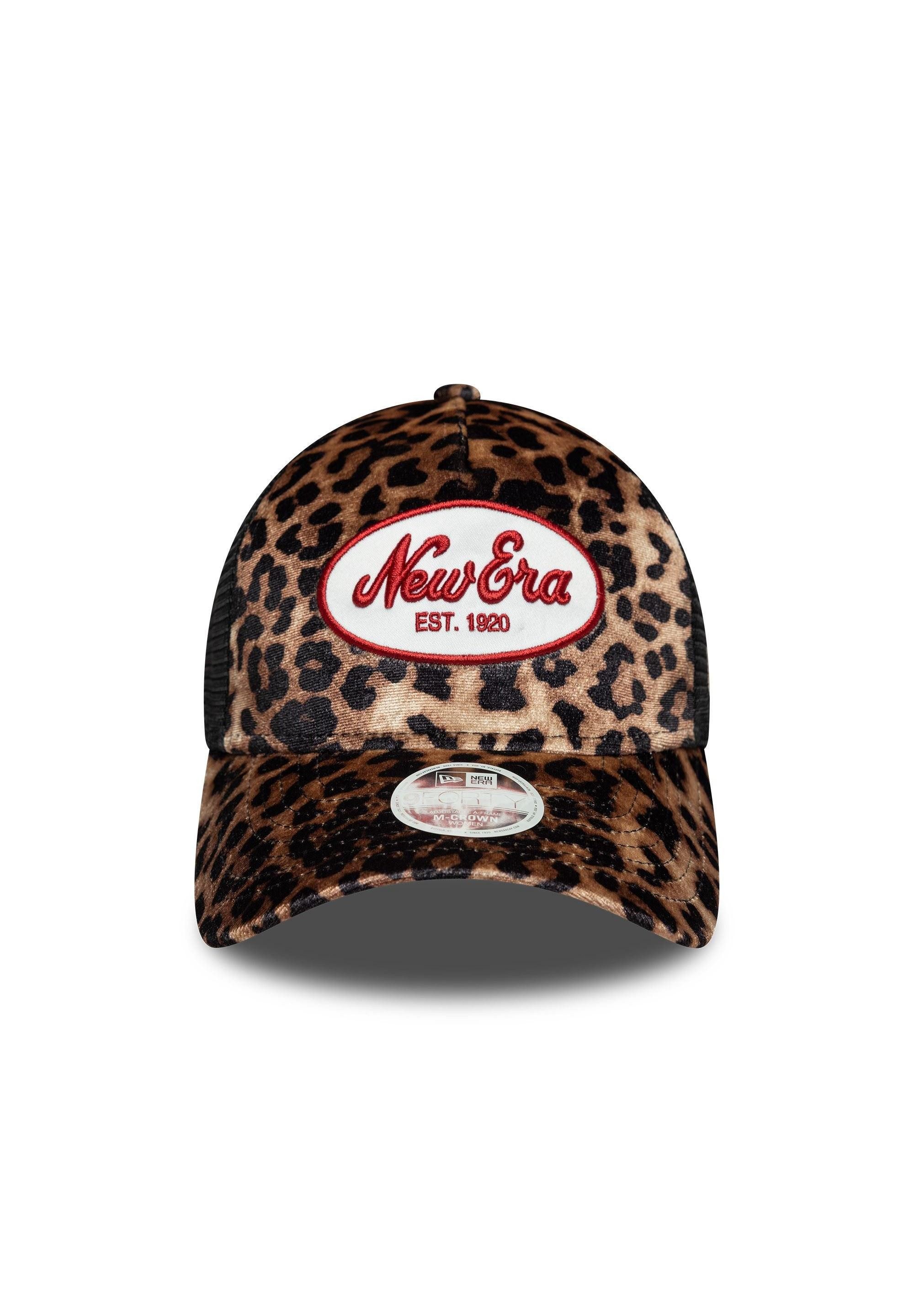 New Era Baseball Cap New Era Leopard 9Forty M-Crown Women A-Frame Trucker Cap Braun (1-St)