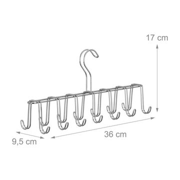 relaxdays Gürtelhalter 5 x Gürtelhalter Metall silber