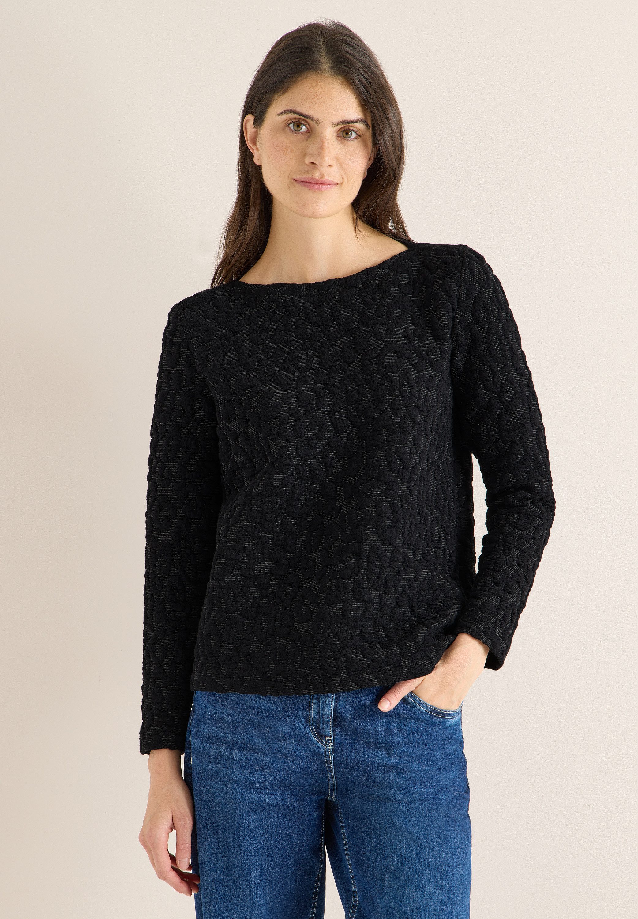 CECIL Langarmshirt mit Leoprint günstig online kaufen