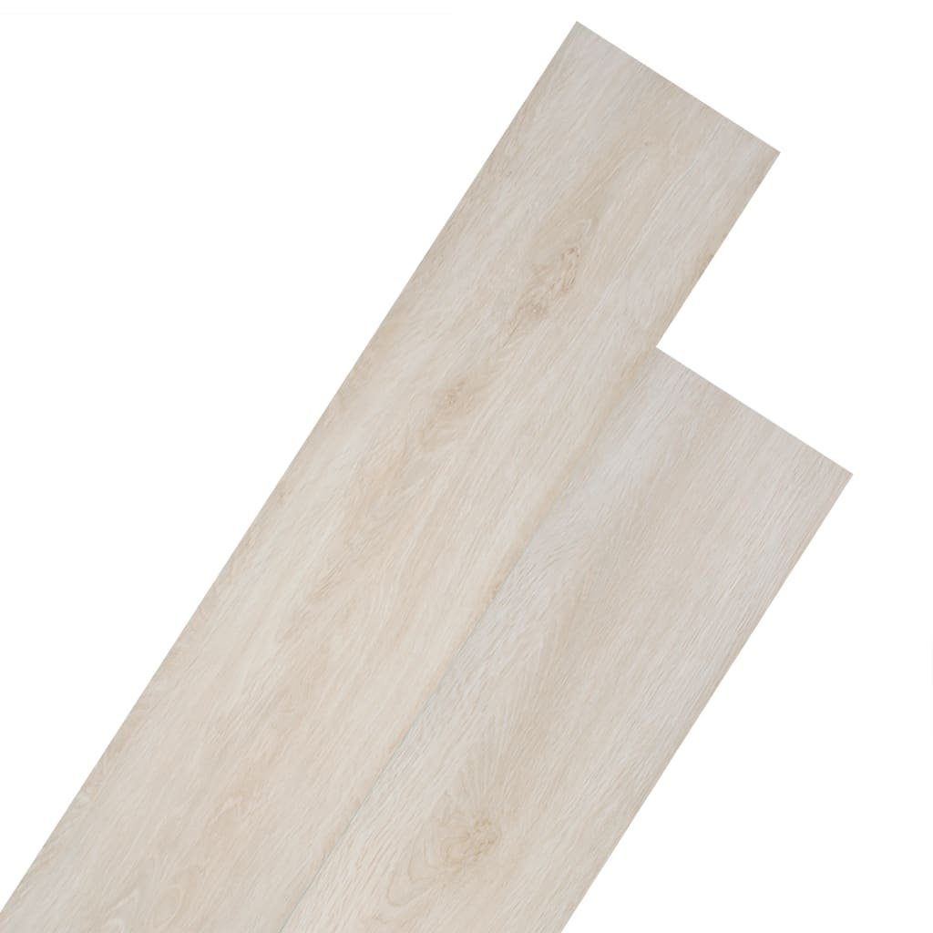 Teppichboden PVC-Fliesen Selbstklebend 5,02 m² 2 mm Eichen-Optik Weiß, vidaXL