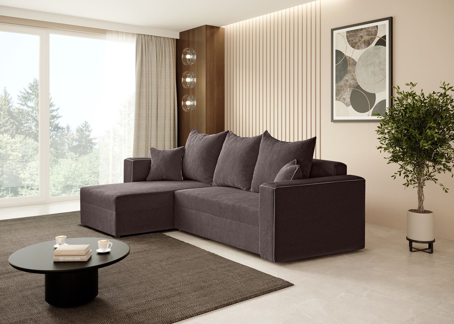Beautysofa Ecksofa HAMLET, inkl. Schlaffunktion, Bettkasten, günstig online kaufen