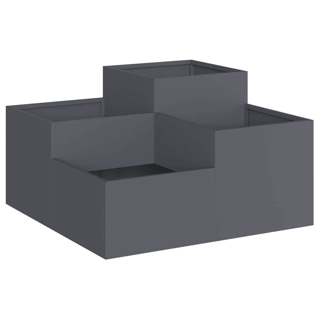 vidaXL Blumentopf Gartenblumentopf Anthrazit 80 x günstig online kaufen
