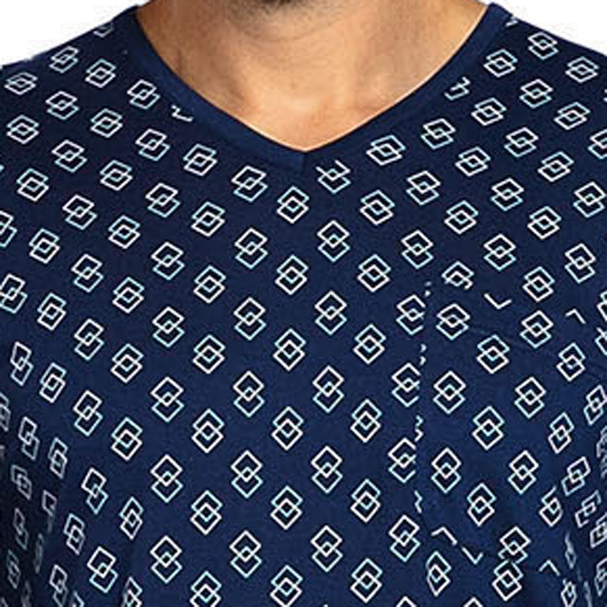 Comte Nachthemd Herren-Nachthemd Single-Jersey gemustert günstig online kaufen