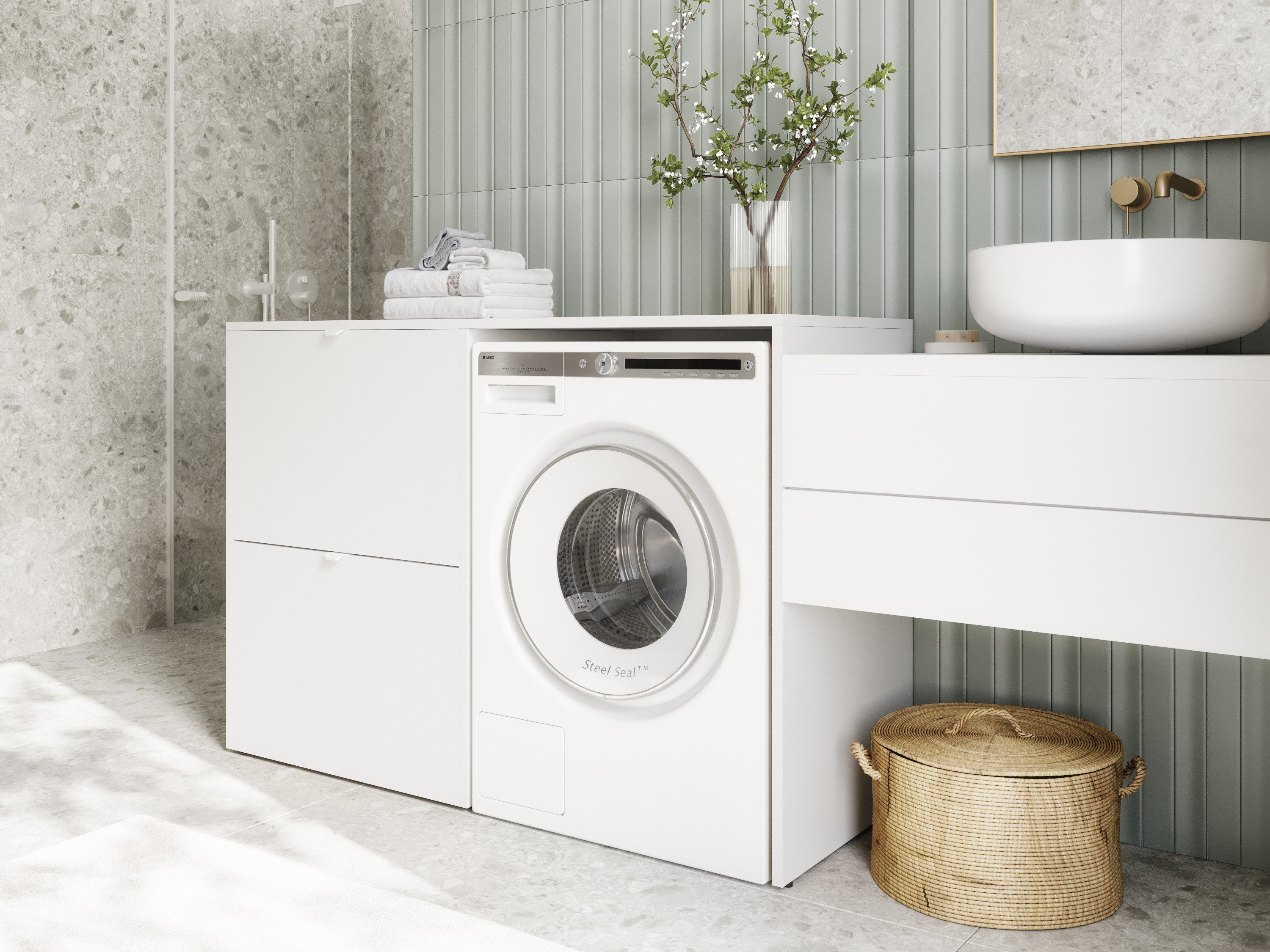 Platan Room Waschmaschinenumbauschrank DORA Waschmaschinenschrank 130 günstig online kaufen