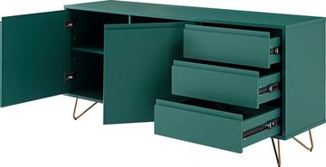 SalesFever Sideboard, Haarnadelbeine aus Metall mit Messinglegierung