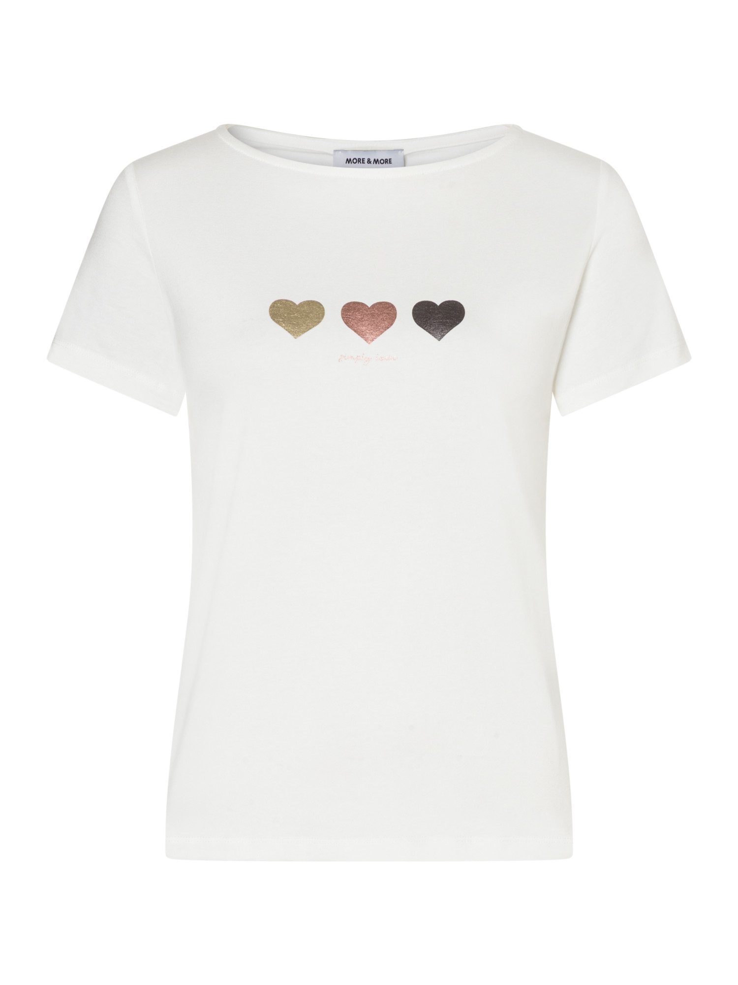MORE&MORE Kurzarmshirt süßes Herzchen-Kurzarmshirt günstig online kaufen