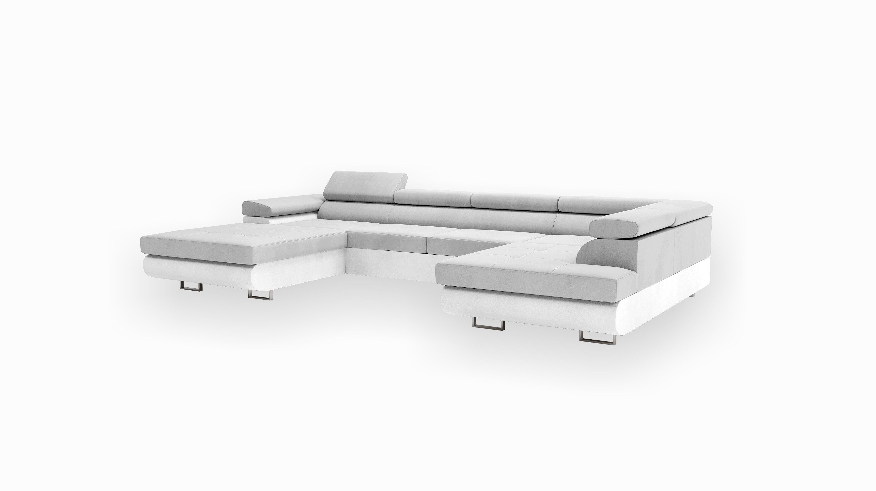 Goldstoff Wohnlandschaft RELAX U Ecksofa mit Schlaffunktion, Kunstleder & S günstig online kaufen