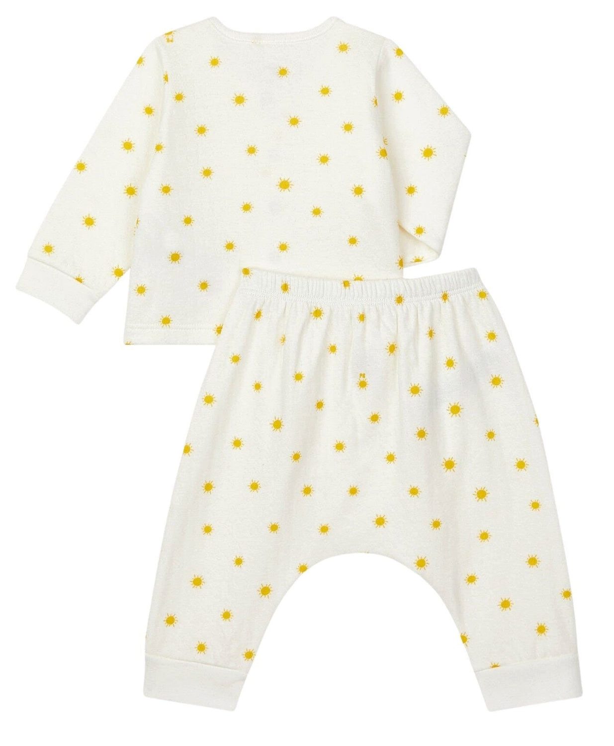 Petit Bateau Strampler Petit Bateau 2-teiliges Baby-Set aus Strickjacke und Hose mit Sonnenpr