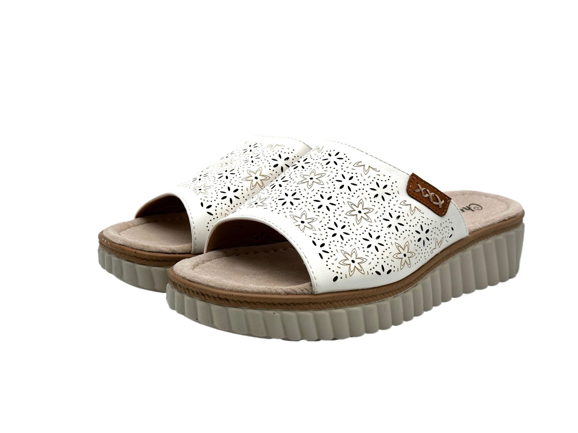 Nowaland Bequeme Damen-Pantoletten - luftdurchlässig & rutschfest Pantolette Blumenmuster, ergonomisch, Weich, rutschhemmend – Bild 3 von 5