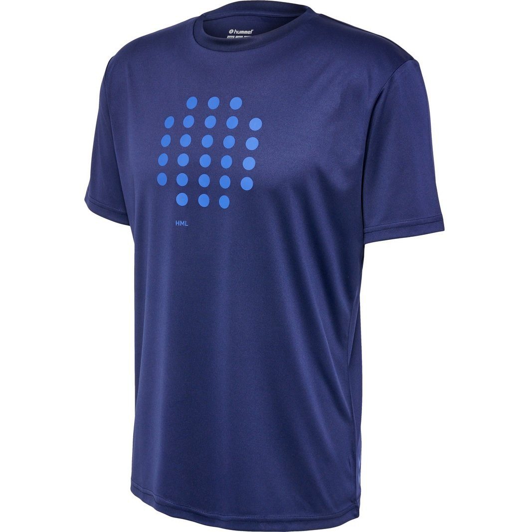 hummel T-Shirt hmlCOURT (Interlock-Jerseystoff) kurzarm marineblau günstig online kaufen