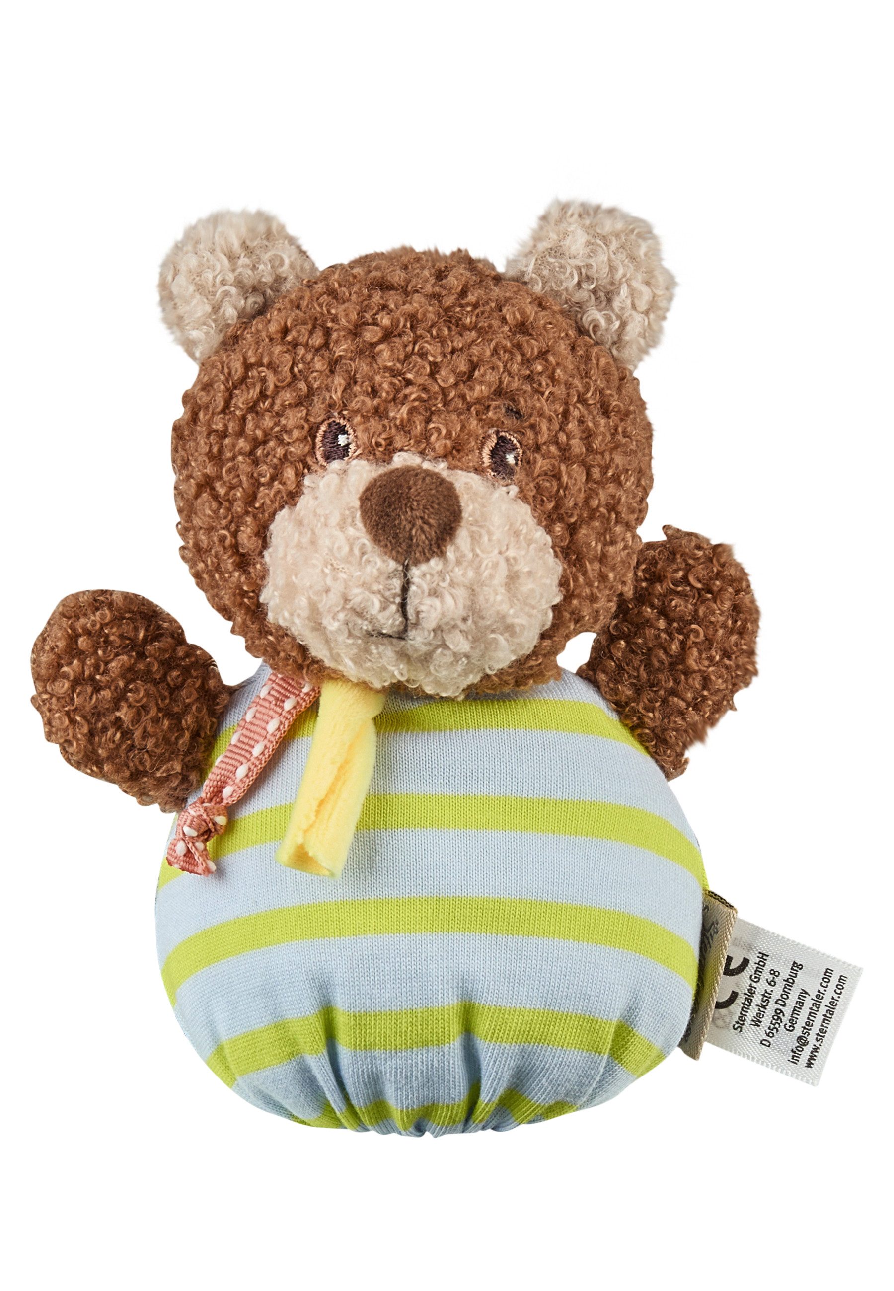 Sterntaler® Greifspielzeug Knuddelsäckchen BÄR Bob (1-tlg), aus weichen Stoffen, süße Details, mit Rassel und Knisterpapier