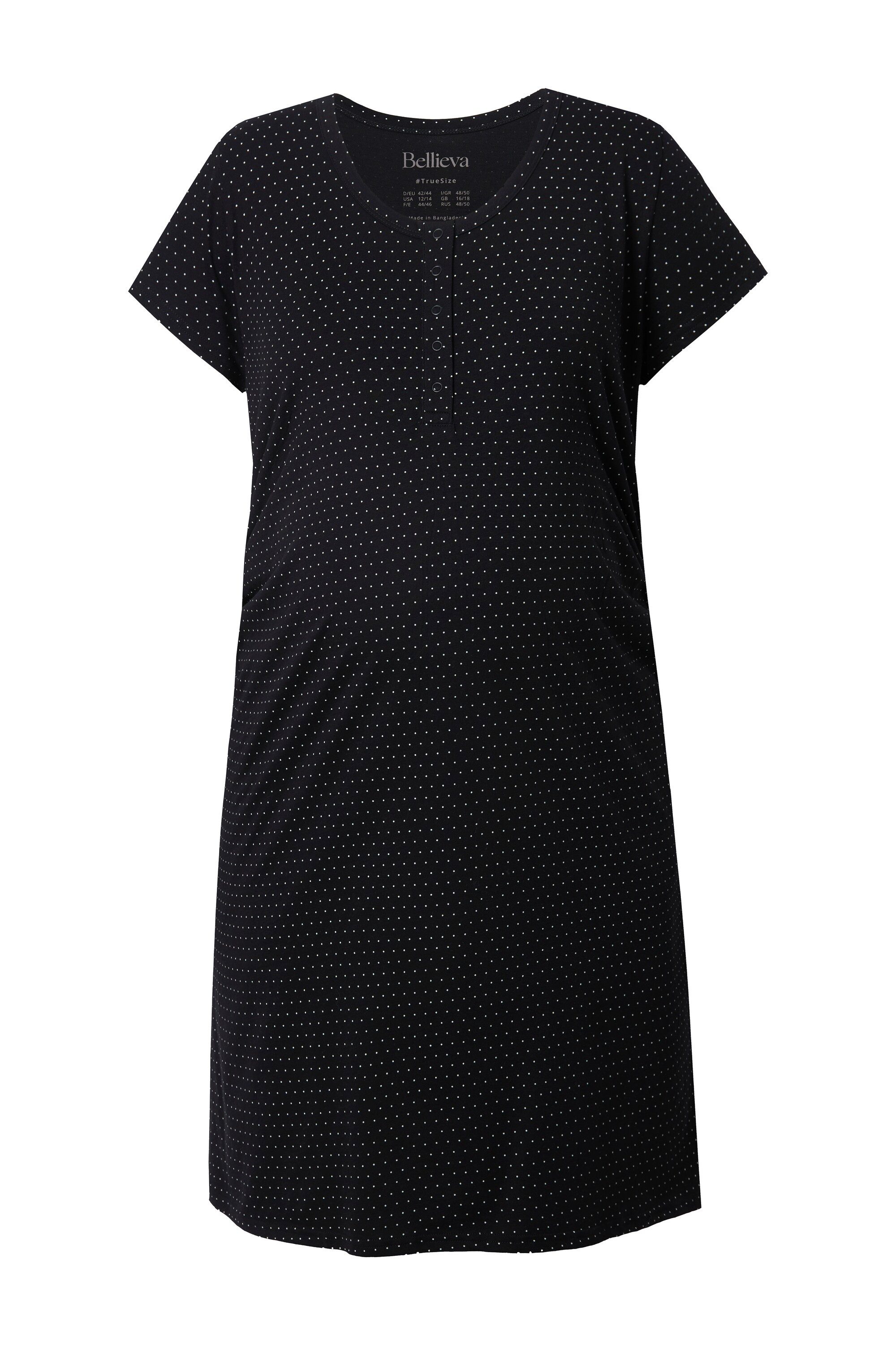 Ulla Popken Jerseykleid Bellieva-Jerseykleid Raffung Halbarm günstig online kaufen