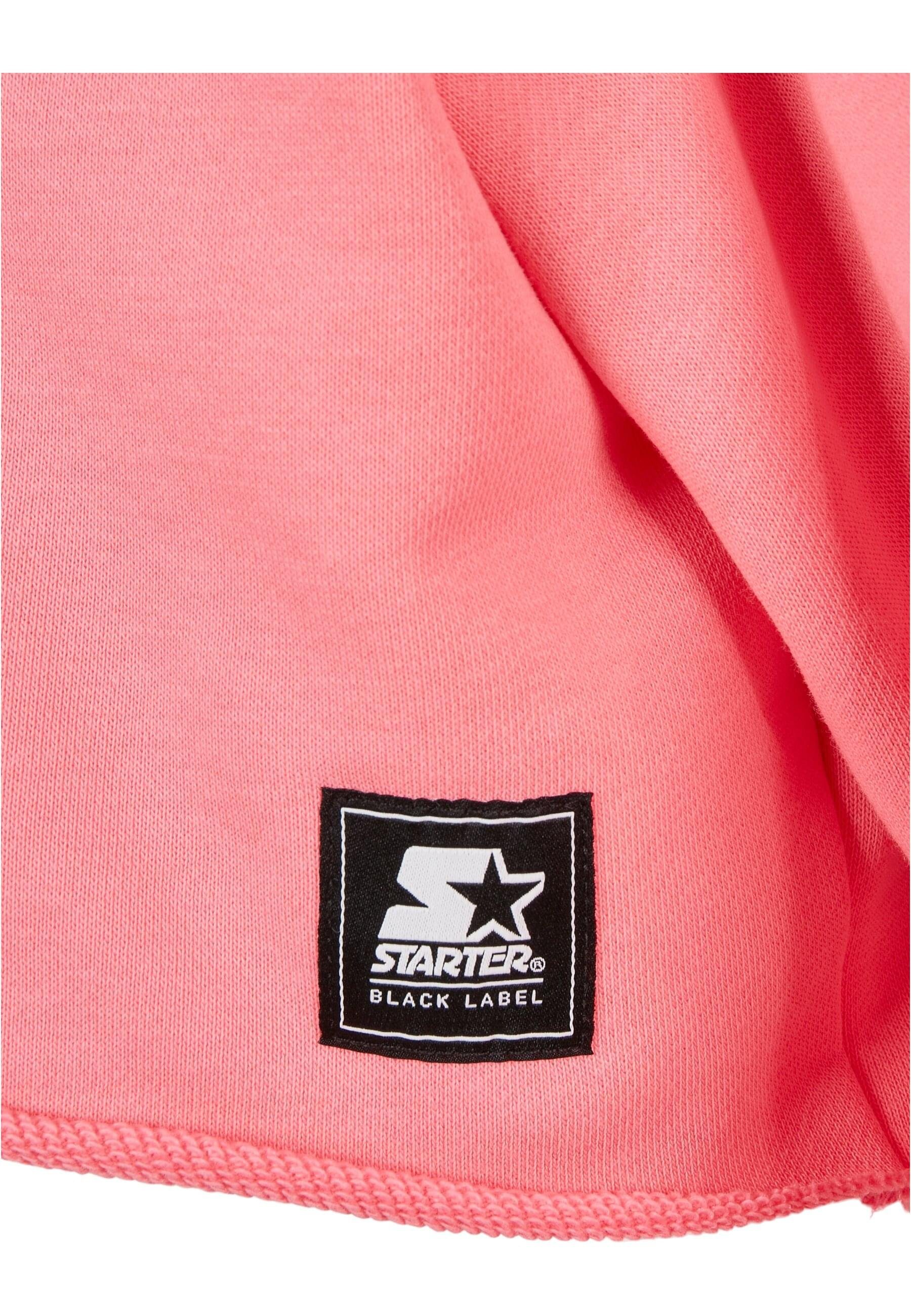 Hoody Damen Cropped Starter Ladies pinkgrapefruit (1-tlg) Black Kapuzenpullover Label Starter