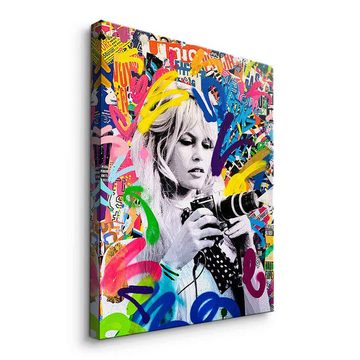 DOTCOMCANVAS® Leinwandbild JUST A PICTURE, Leinwandbild JUST A PICTURE Brigitte Bardot Pop Art Portrait Wandbild