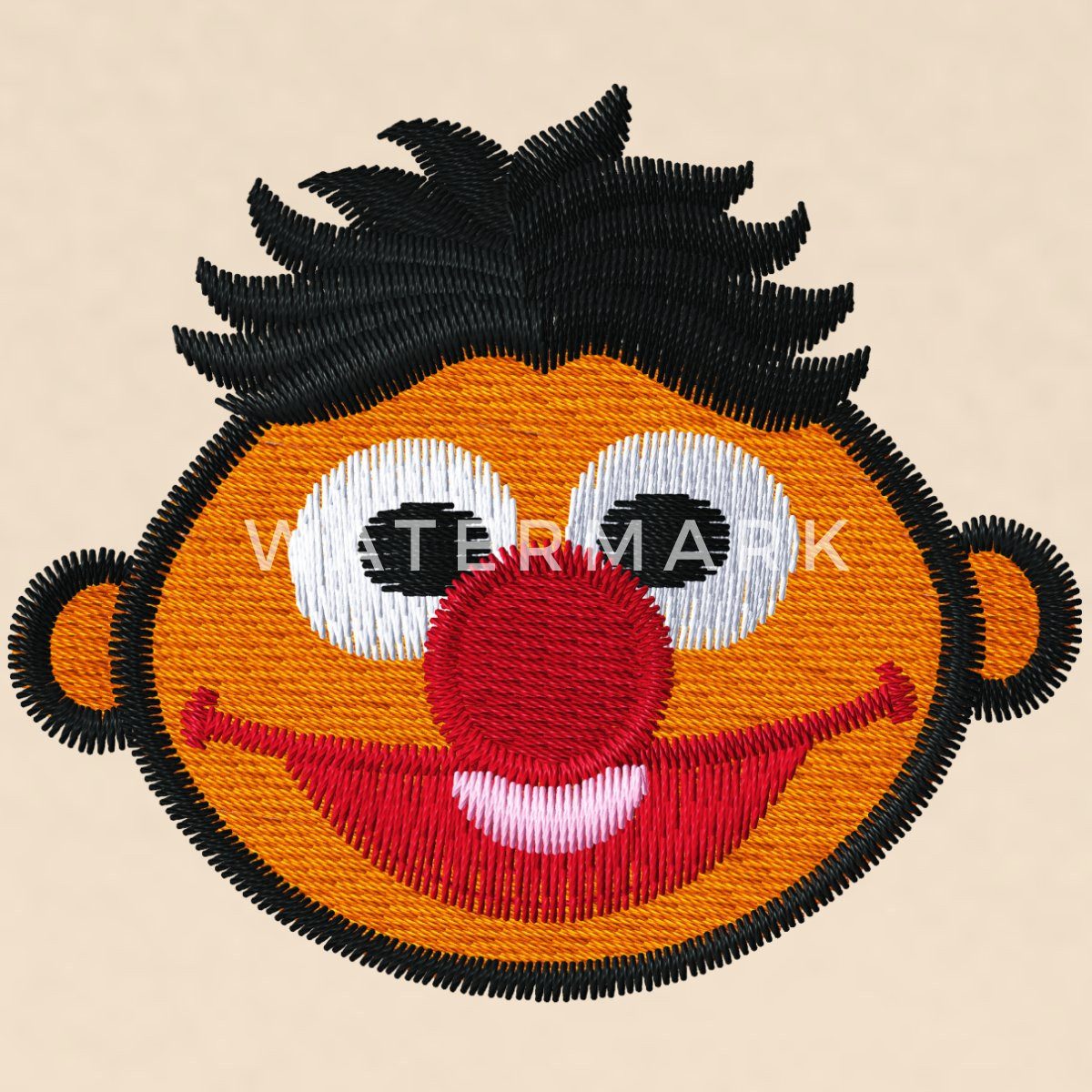 Spreadshirt T-Shirt Sesamstraße Ernie Als Stickmotiv Relaxed Fit Unisex T-Shirt (1-tlg)