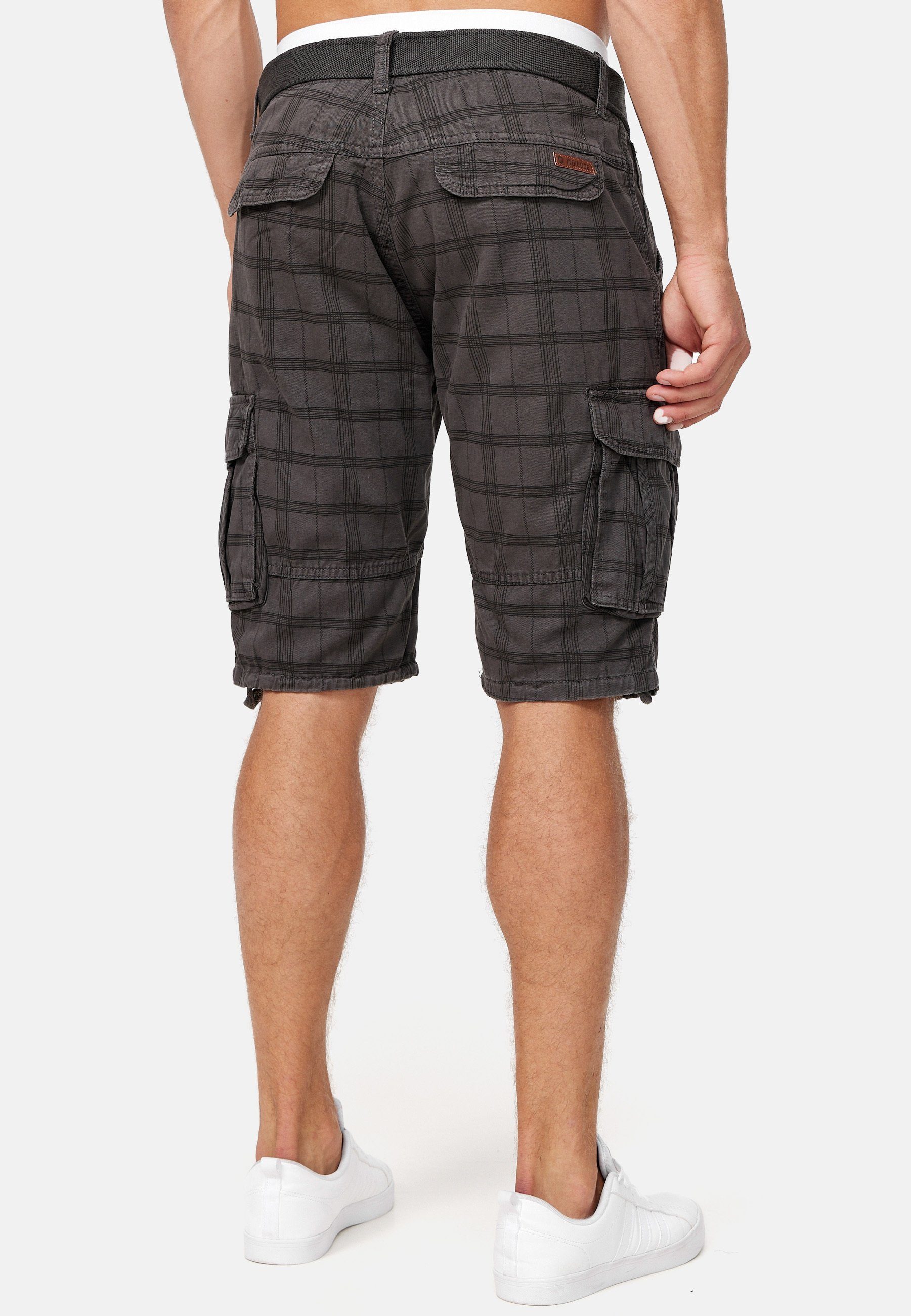 Indicode Cargoshorts Raven Check Cargo Monroe