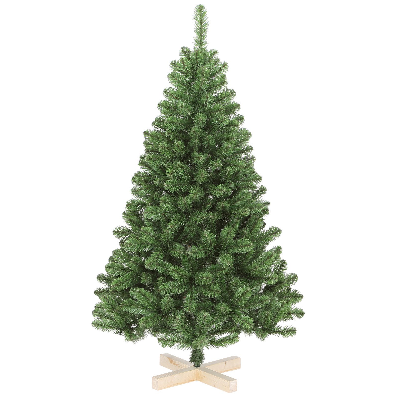 Künstlicher Weihnachtsbaum Künstlicher Tannenbaum mit Holzständer, Christbaum PVC Nadeln