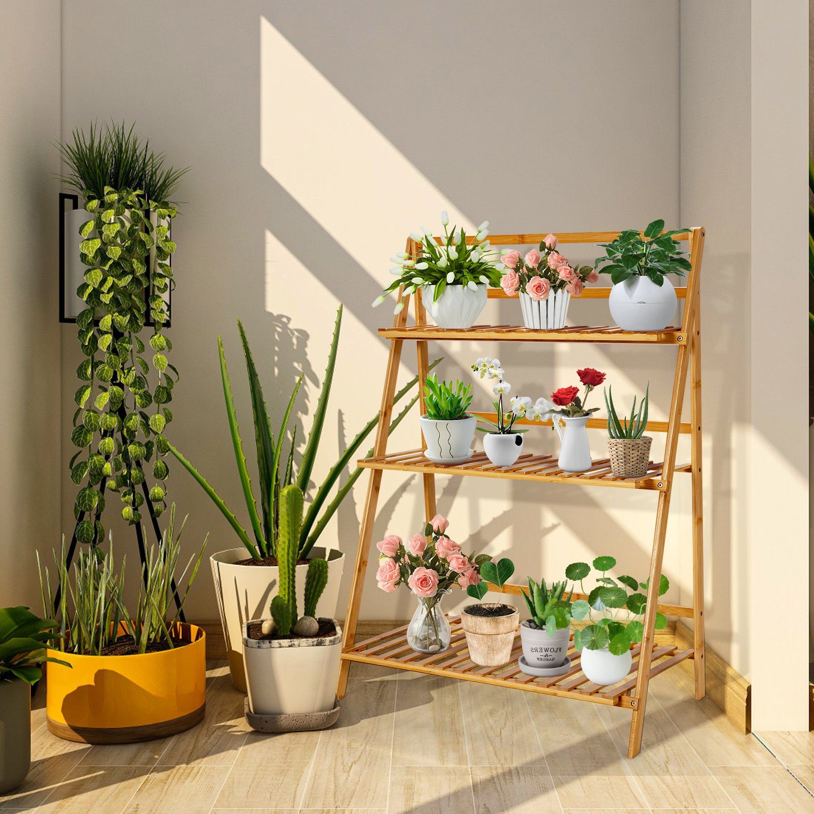 COSTWAY Pflanzentreppe, 3 Ebenen Blumenregal aus günstig online kaufen