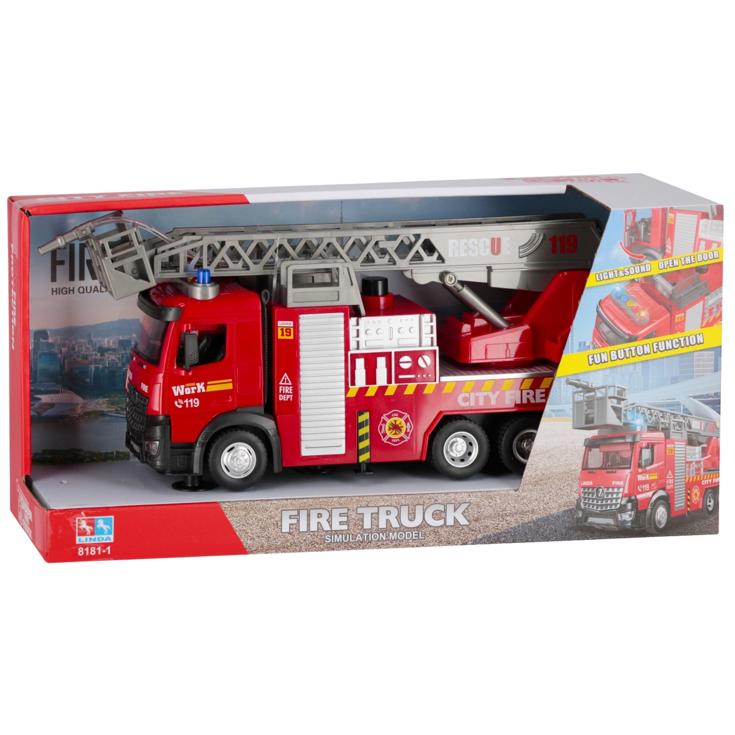 Sarcia.eu Spielzeug-Feuerwehr Feuerwehrwagen mit Leiter, Feuerwehrauto für günstig online kaufen