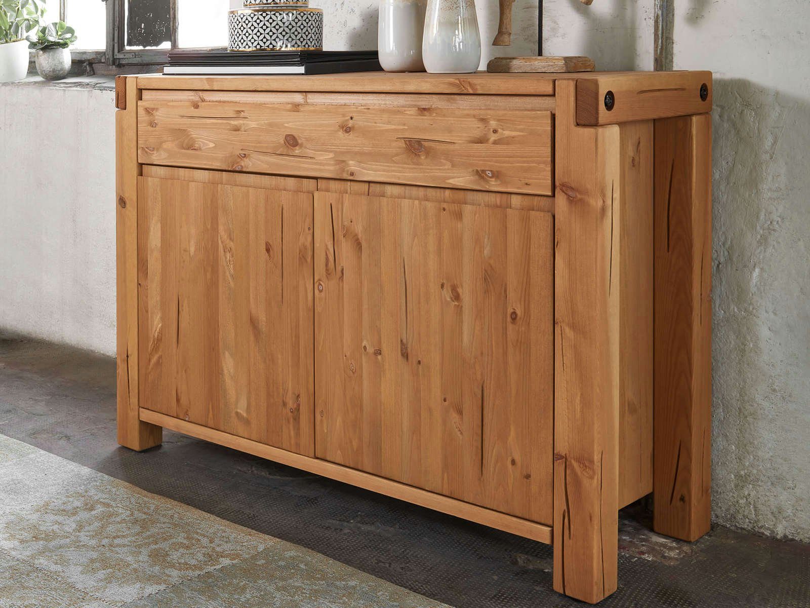 Casamia Sideboard Kommode Sideboard 122 x 88 x 44 cm Anrichte Casaletta Pinie Nordica ma