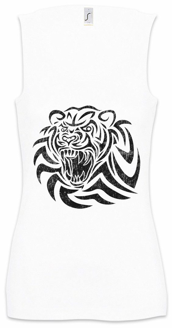 Tanktop Tribal Tiger I Ärmelloses Damen T-Shirt Kunst Art Kelten Tattoo Knoten