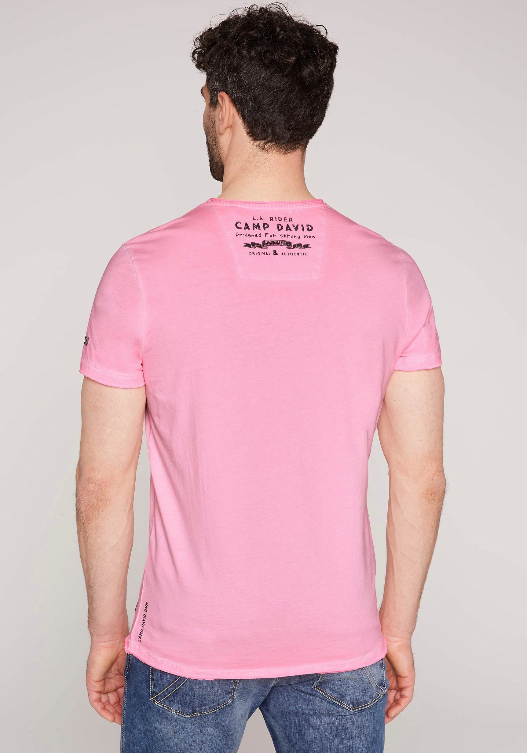CAMP DAVID T-Shirt pink neon